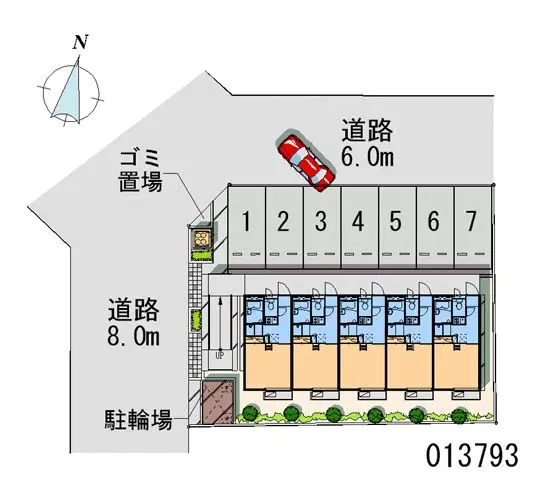 ★手数料０円★高崎市福島町　月極駐車場（LP）